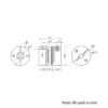 Technical Drawing Of Disc Flexible Shaft Coupling - 1/4 - 10mm