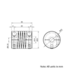 Technical Drawing Of Helical Beam Flexible Shaft Coupling - 1/4 - 10mm