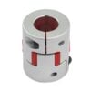 2 x Curved Jaw Flexible Shaft Coupling - 1/4 - 8mm