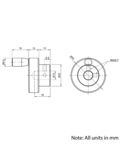 Technical Drawing Of Handwheel - 10mm