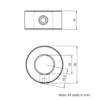 Technical Drawing Of Set Screw Shaft Collar - 10mm