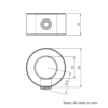 Technical Drawing Of Set Screw Shaft Collar - 12mm