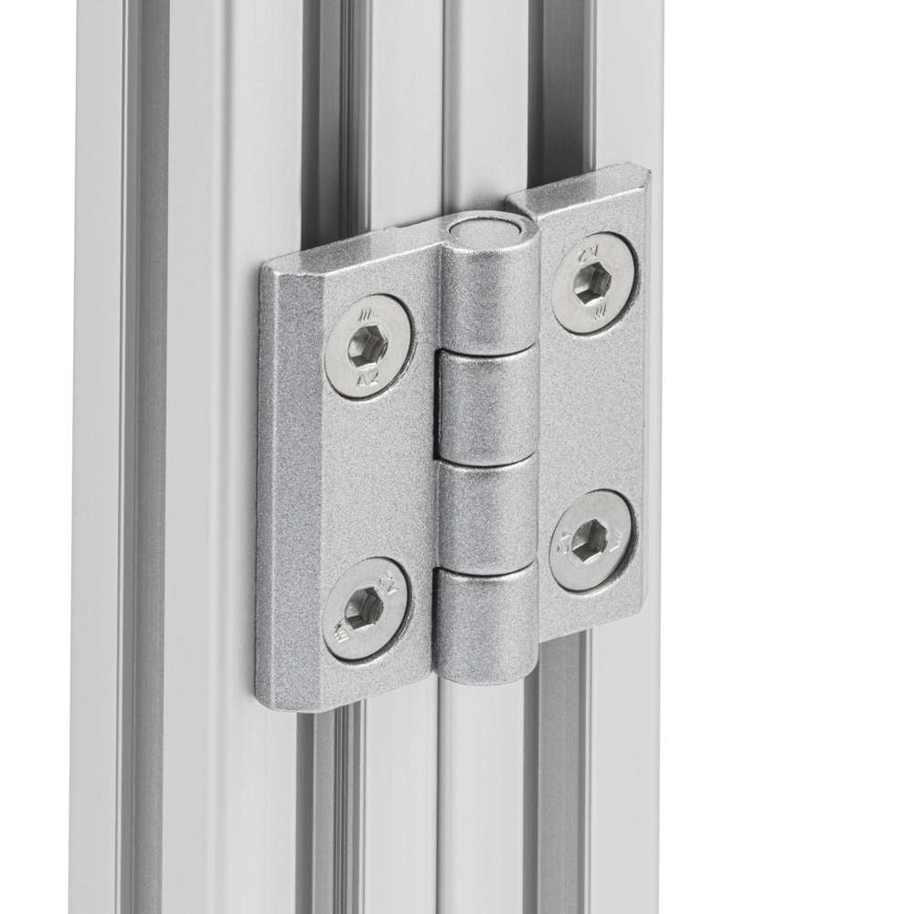 1 x Aluminium Hinge - 20 Series - Silver