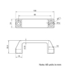 Technical Drawing Of Aluminium Handle - 20 Series