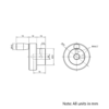 Technical Drawing Of Handwheel - 8mm