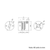 Technical Drawing Of Disc Flexible Shaft Coupling - 8mm - 10mm