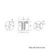 Technical Drawing Of Disc Flexible Shaft Coupling - 8mm - 12mm
