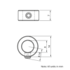 Technical Drawing Of Set Screw Shaft Collar - 8mm