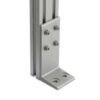 Floor Bracket - 40 Series - Double Slot mounted on aluminium extrusion