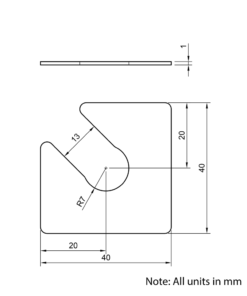 Technical Drawing Of Floor Console - Shim
