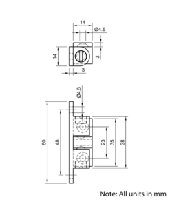 Technical Drawing Of Magnetic Catch