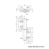 Technical Drawing Of Lift Off Hinge - 30 Series - Right-hand