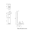 Technical Drawing Of Floor Bracket - 30 Series - Single Slot