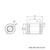 Technical Drawing Of Linear Bearing - 10mm