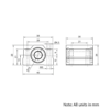 Technical Drawing Of Linear Housed Bearing - 10mm