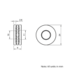 Technical Drawing Of Thrust Bearing - 10mm