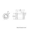 Technical Drawing Of Linear Bearing - 12mm