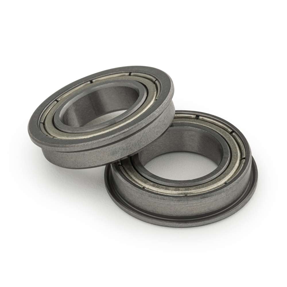 2 x Radial Flanged Bearing - Double Sealed - 12mm - Compact