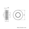 Technical Drawing Of Thrust Bearing - 12mm