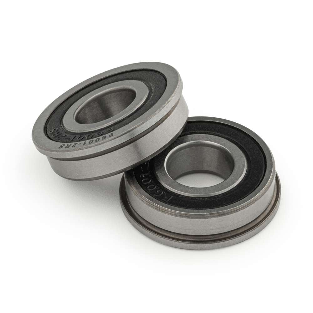 2 x Radial Flanged Bearing - Double Sealed - 12mm - Standard