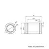 Technical Drawing Of Linear Bearing - 30mm