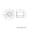 Technical Drawing Of Linear Housed Bearing - 30mm