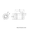 Technical Drawing Of Linear Bearing - 8mm