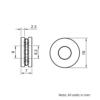 Technical Drawing Of Thrust Bearing - 8mm