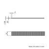 Technical Drawing Of Open Timing Belt - GT - 2MR - PU - 12mm - 1000mm