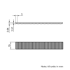 Technical Drawing Of Open Timing Belt - GT - 3MR - EPDM - 15mm - 1000mm