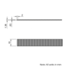 Technical Drawing Of Open Timing Belt - GT - 2MR - PU - 15mm - 1000mm
