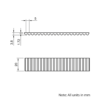 Technical Drawing Of Open Timing Belt - HTD - 5M - EPDM - 20mm - 1000mm