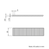 Technical Drawing Of Open Timing Belt - HTD - 5M - PU - 25mm - 1000mm