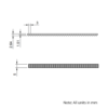 Technical Drawing Of Open Timing Belt - GT - 3MR - Neoprene - 5mm - 1000mm