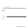 Technical Drawing Of Open Timing Belt - GT - 2MR - PU - 5mm - 1000mm