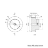 Technical Drawing Of Timing Belt Pulley - GT - 2MR - 60 Teeth - 6mm Belt - 5mm Bore