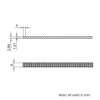 Technical Drawing Of Open Timing Belt - GT - 3MR - EPDM - 6mm - 1000mm