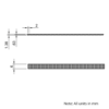 Technical Drawing Of Open Timing Belt - GT - 2MR - PU - 6mm - 1000mm