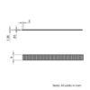 Technical Drawing Of Open Timing Belt - GT - 2MR - EPDM - 9mm - 1000mm