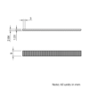 Technical Drawing Of Open Timing Belt - GT - 3MR - EPDM - 9mm - 1000mm