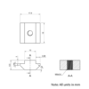 Technical Drawing Of Roll In Nut - T-Slot - 40 & 45 Series - M5