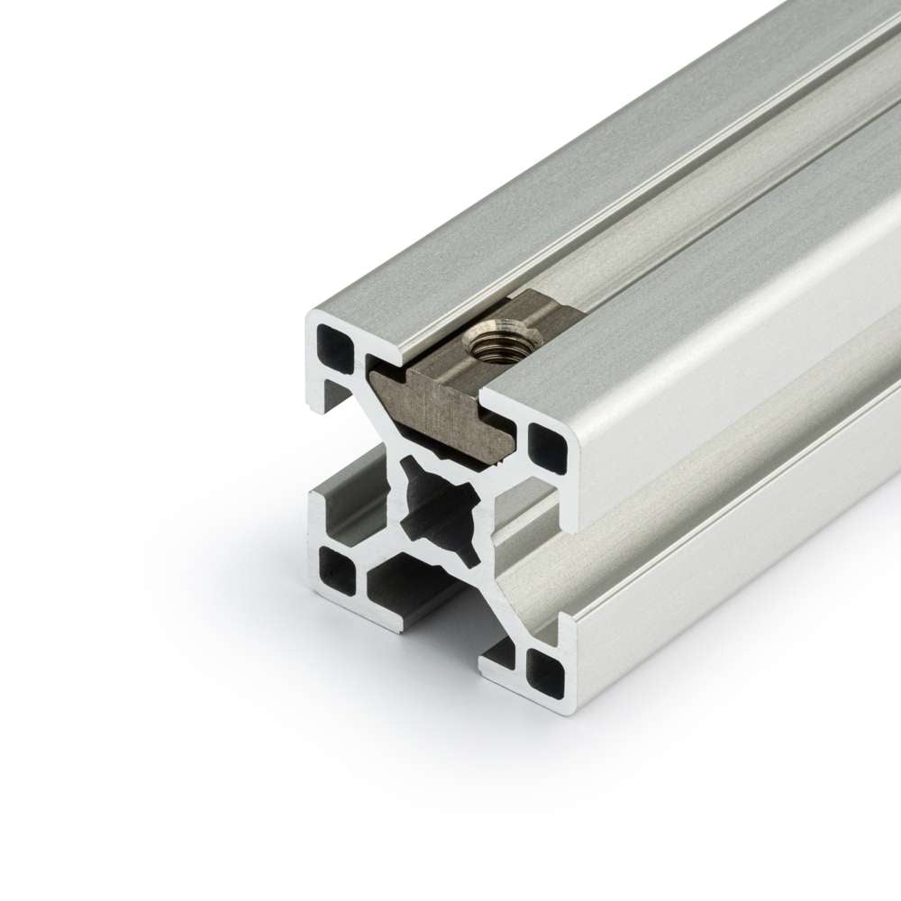 Slide In Nut - T-Slot - 40 & 45 Series - M8 - Stainless Steel Inside Aluminium Extrusion