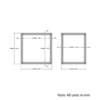 Technical Drawing Of Cuboid Frame - 30 Series - 1000x1000x1000mm - Silver