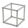 Assembled Cuboid Frame - 40 Series - 1000x1000x1000mm - Silver