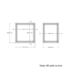 Technical Drawing Of Cuboid Frame - 45 Series - 500x500x500mm - Silver