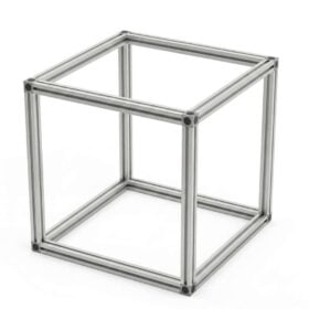 Assembled Cuboid Frame - 45 Series - 500x500x500mm - Silver