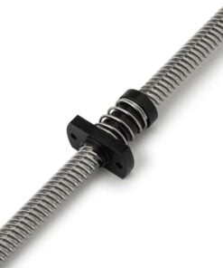 Lead Screw Anti-backlash Round Flanged Nuts - Tr8*2-2P (1 Start) - Spanner Flat - POM - With Spring On Lead Screw