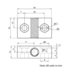 Technical Drawing Of Lead Screw Nut Block - Tr8*2-2P (1 Start) - POM