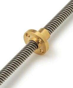 Lead Screw Round Flanged Nuts - Tr8*2-2P (1 Start) - Brass On Lead Screw