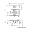 Technical Drawing Of Lead Screw Anti-backlash Nut Block - Tr8*4-2P (2 Start) - POM